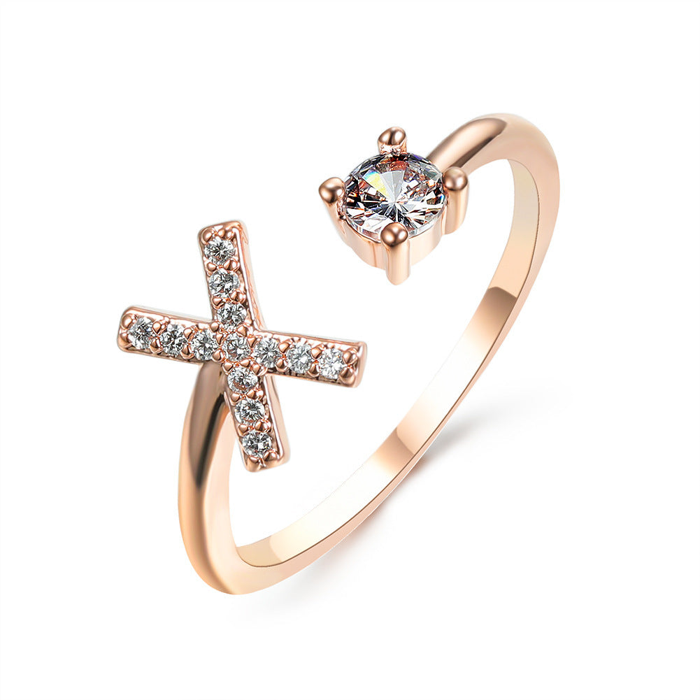 Adjustable Ring with Letter