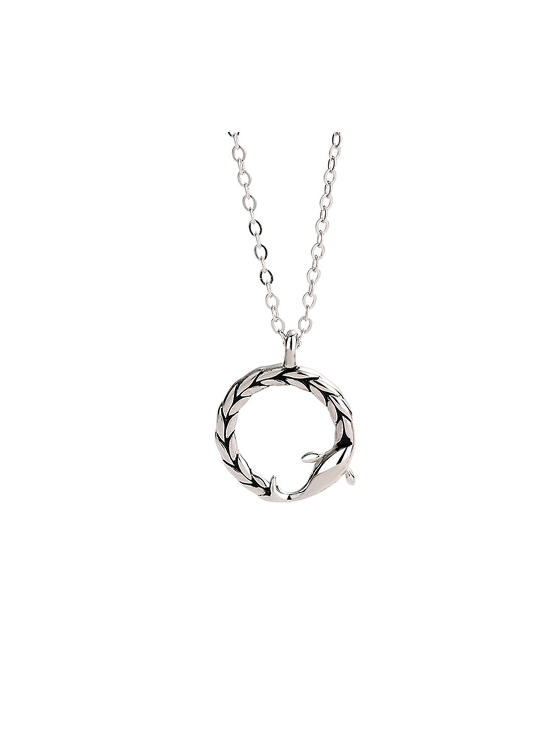 Couple Dolphin Shape Pendant Necklace