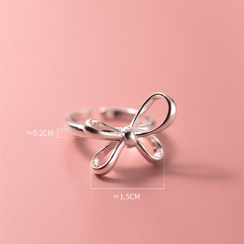 Sterling Silver Bow Ring - S925 Silver