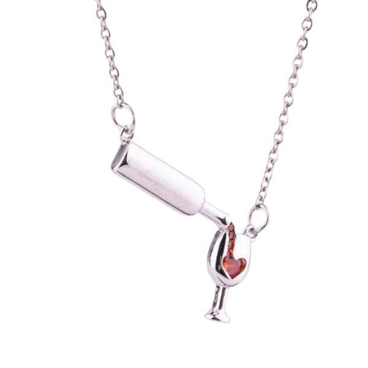 Wine Bottle Cup Pendant Necklace
