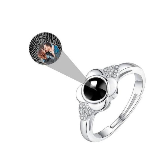 Customised Photo Projection Flower Ring