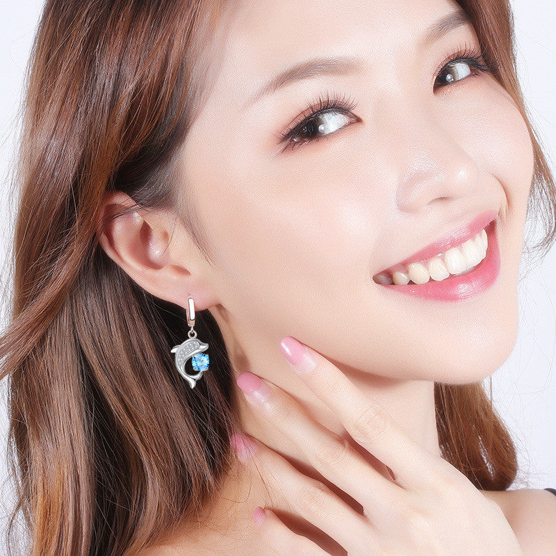 Dolphin Hoop Earring