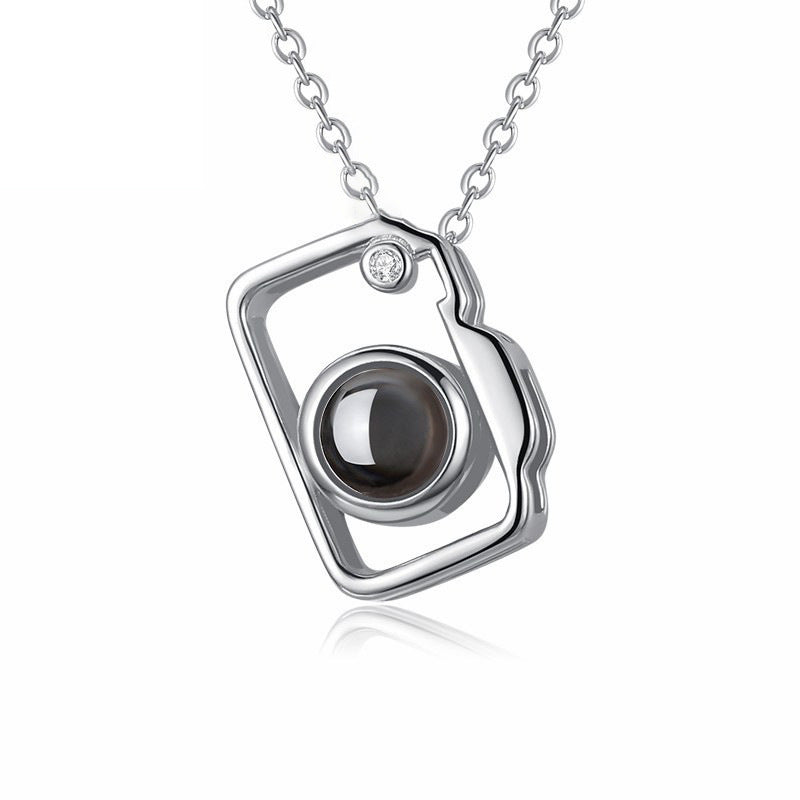 Camera Shaped Customized Photo Necklace