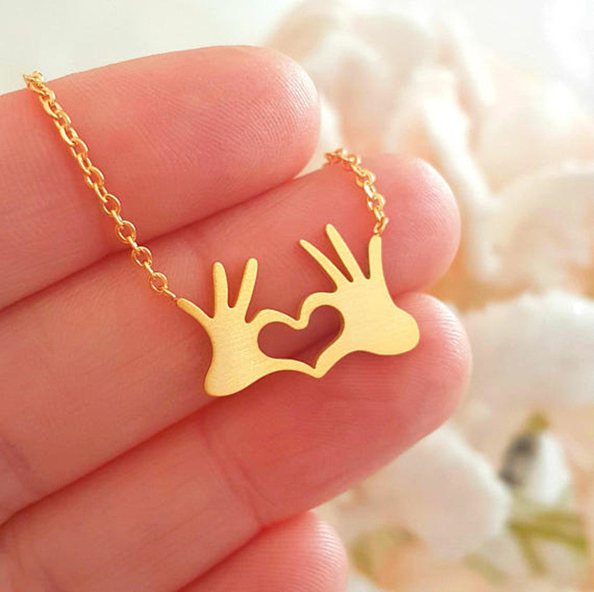Heart necklace Clavicle