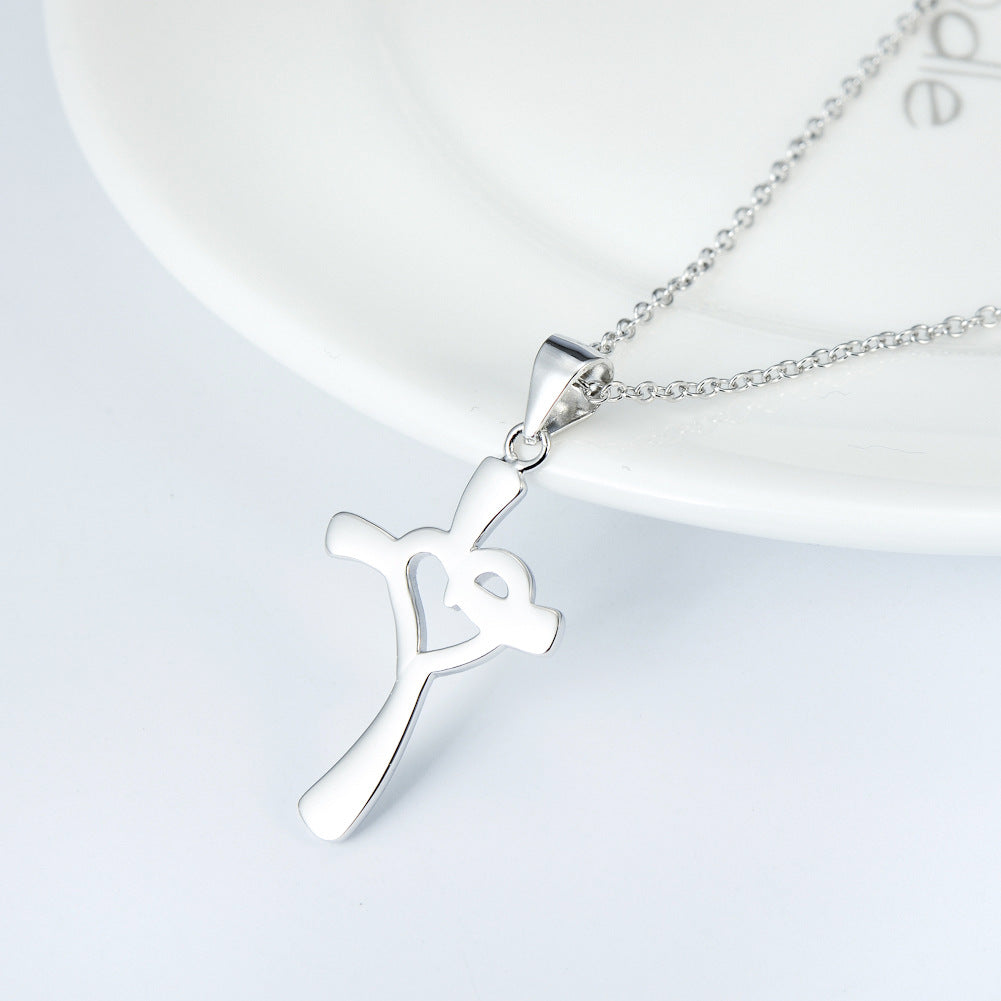 Love and Cross Shaped Necklace