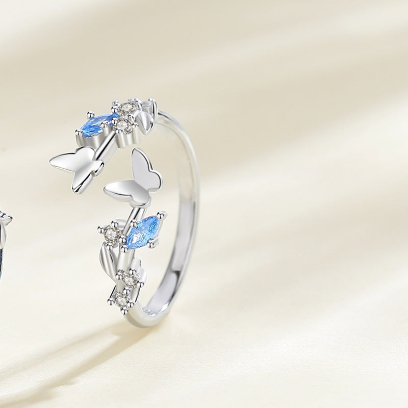 Whale Butterfly Shaped Couple Ring