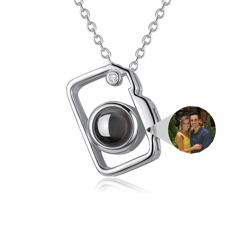 Camera Shaped Customized Photo Necklace