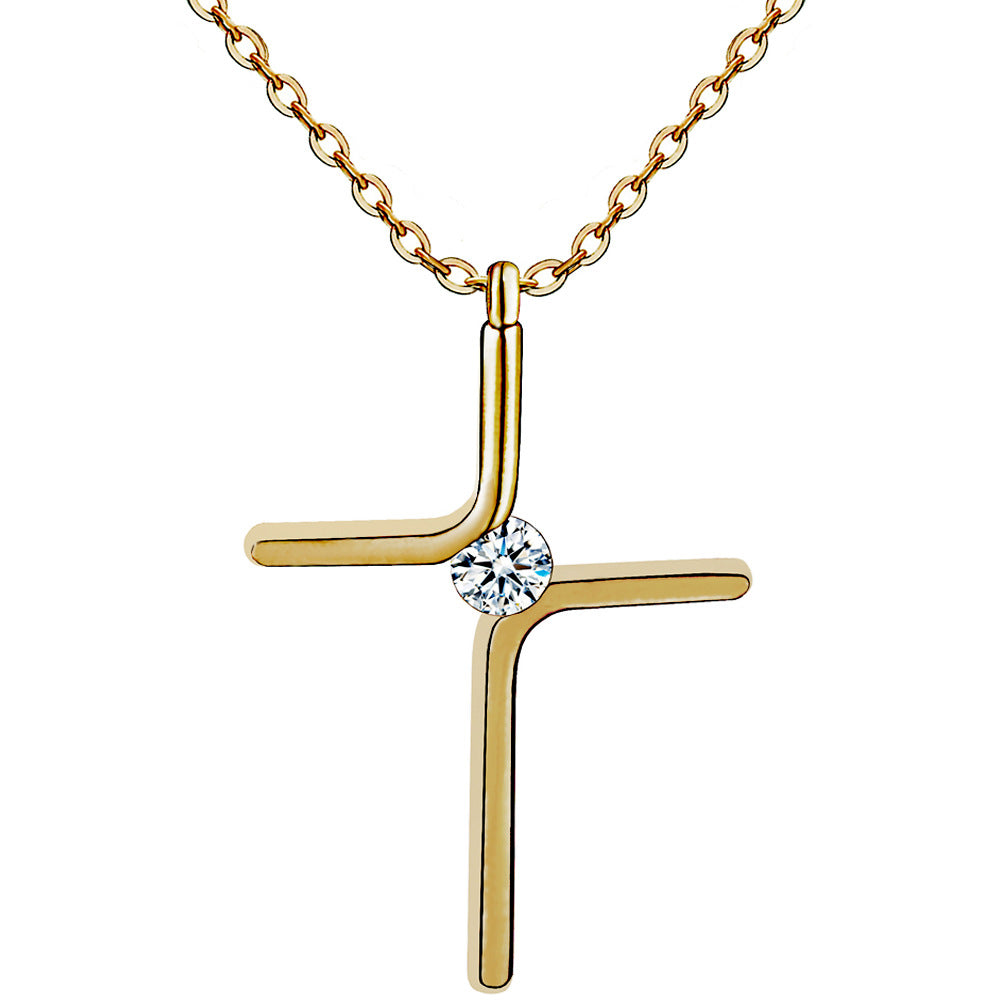 Dainty Gold Cross Necklace