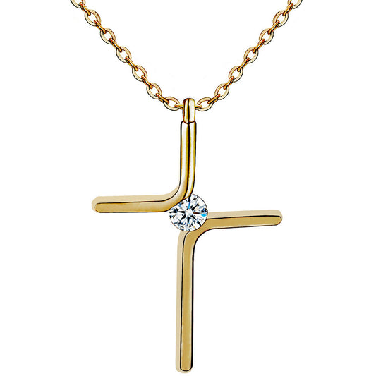 Dainty Gold Cross Necklace