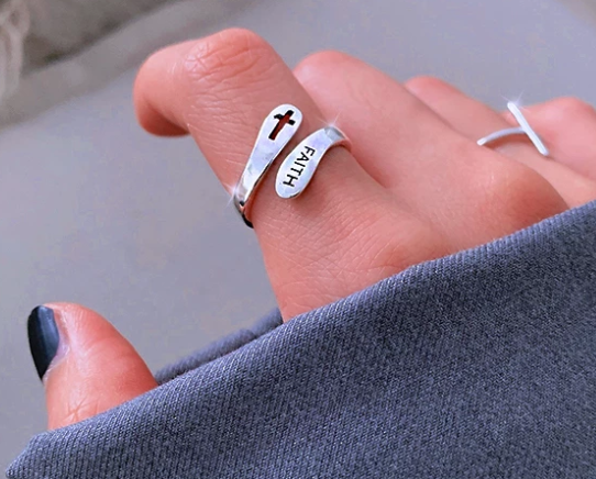 Faith Cross Ring