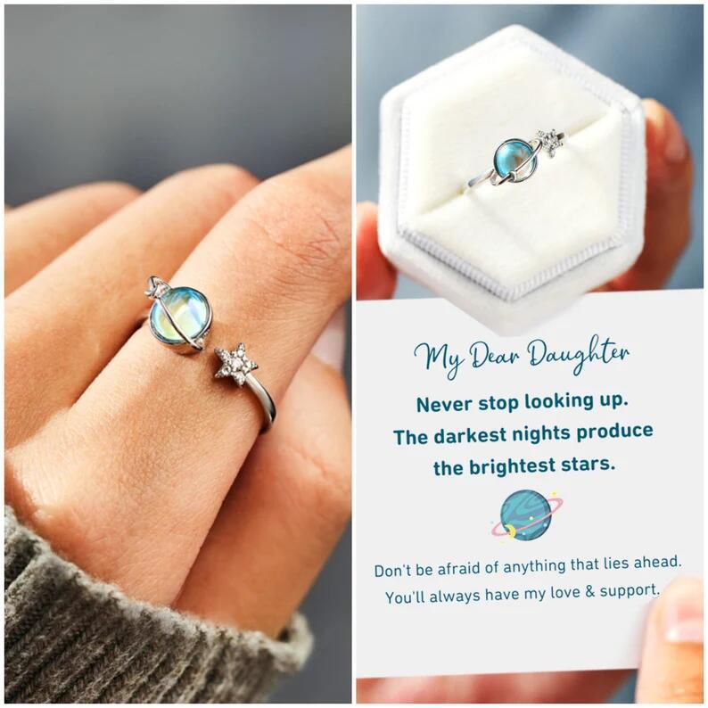 Revolving Planet Adjustable Ring