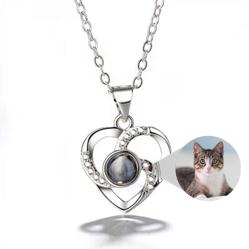Heart Colorful Photo Projection Necklace