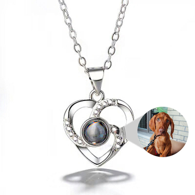 Heart Colorful Photo Projection Necklace