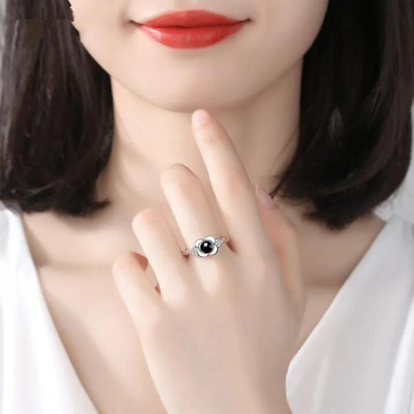 Customised Photo Projection Flower Ring