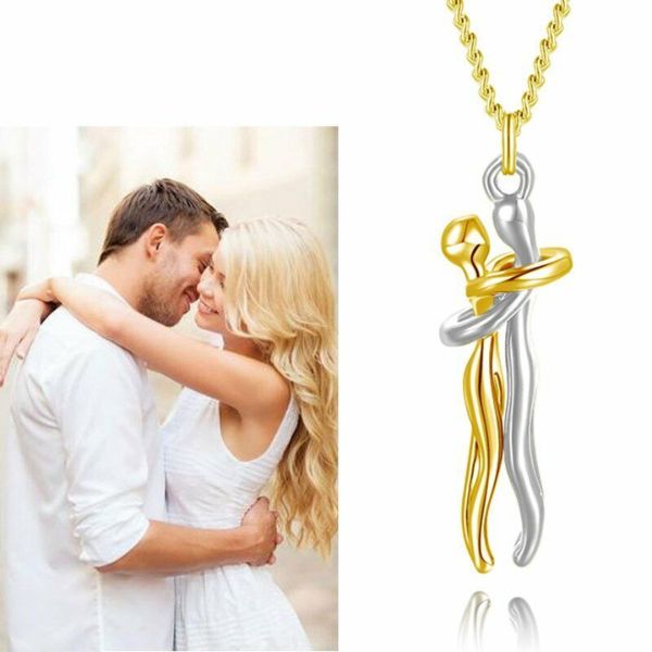 Hugging Couple Necklace