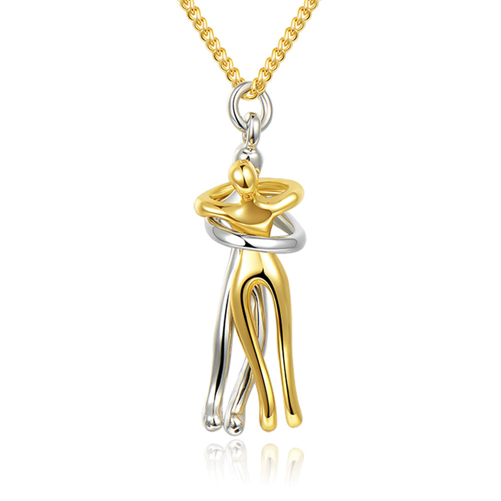 Hugging Couple Necklace