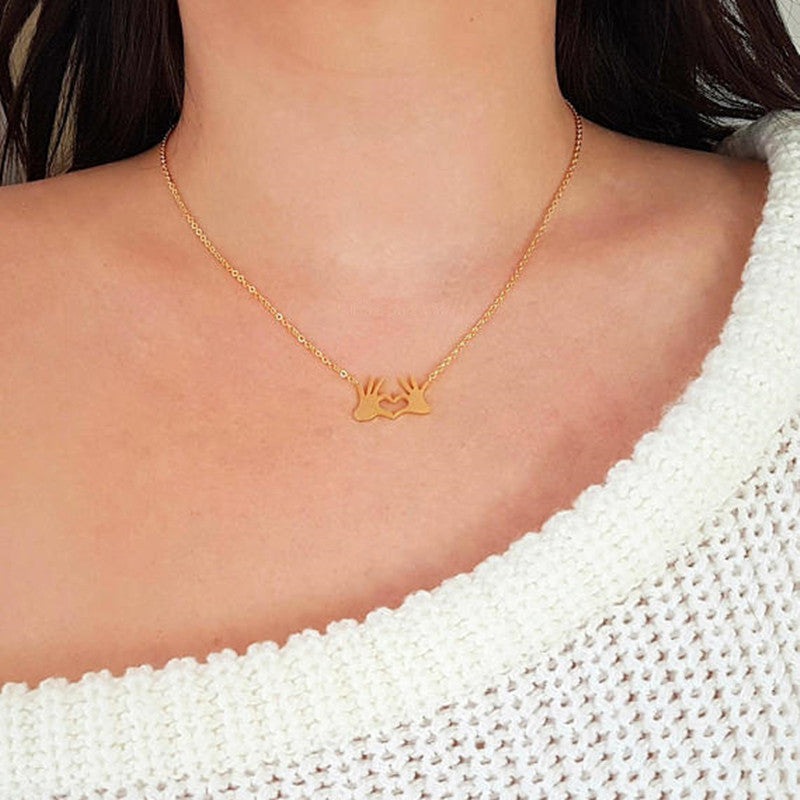 Heart necklace Clavicle