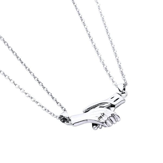 Couple Necklace with Magnet Palm