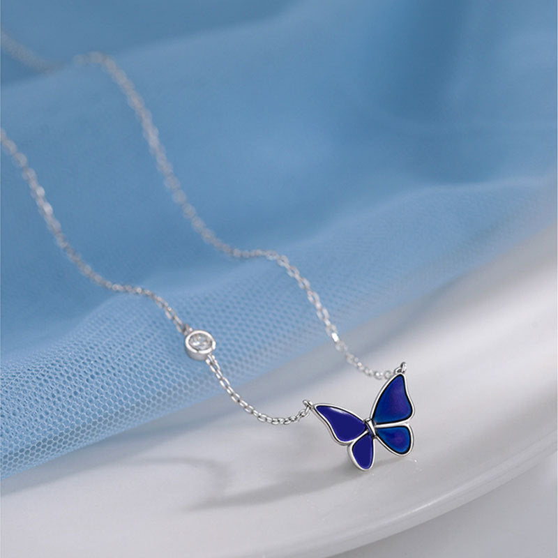 Heat Sensitive Colourful Butterfly Necklace