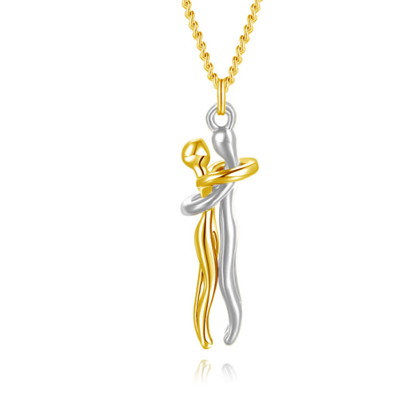 Hugging Couple Necklace