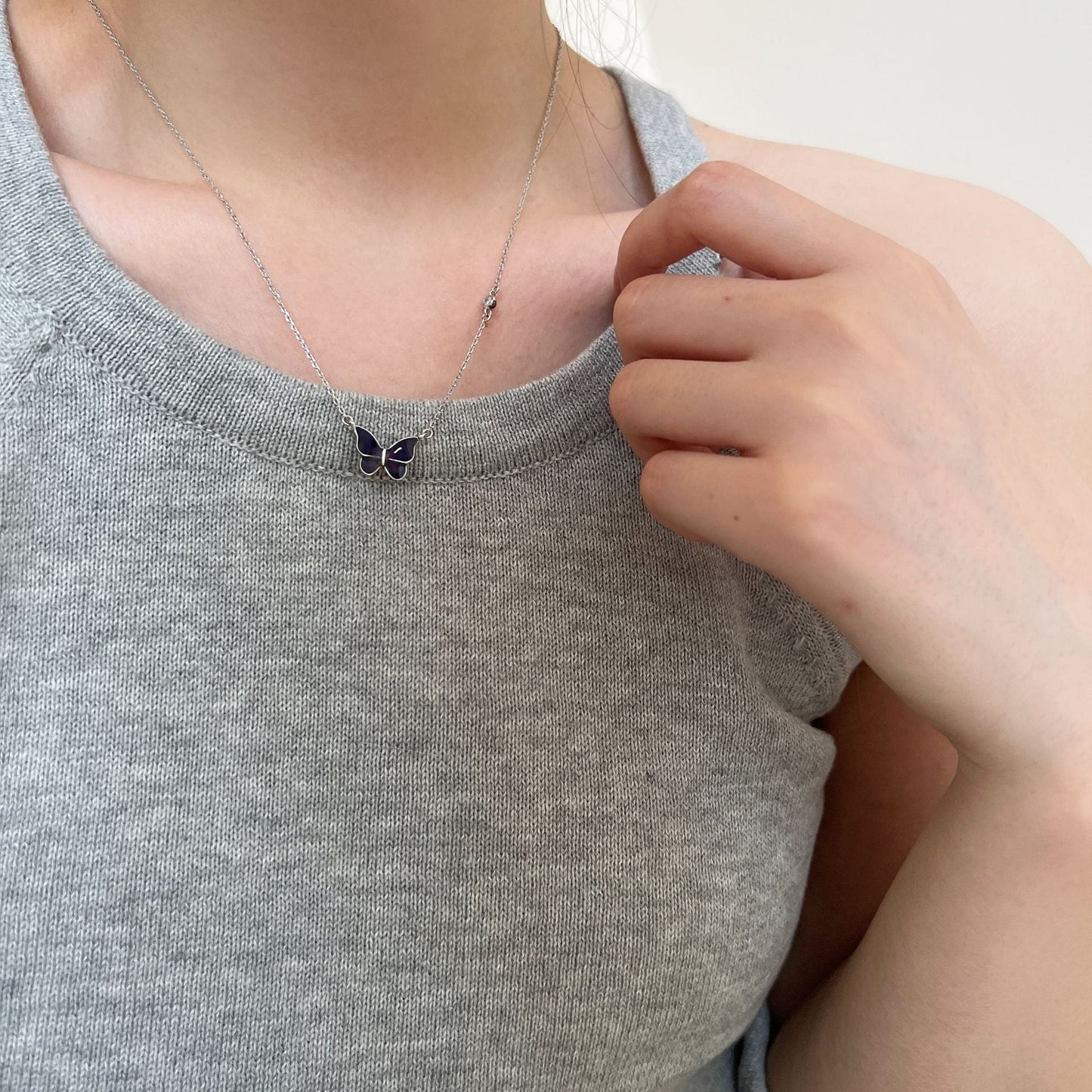 Heat Sensitive Colourful Butterfly Necklace
