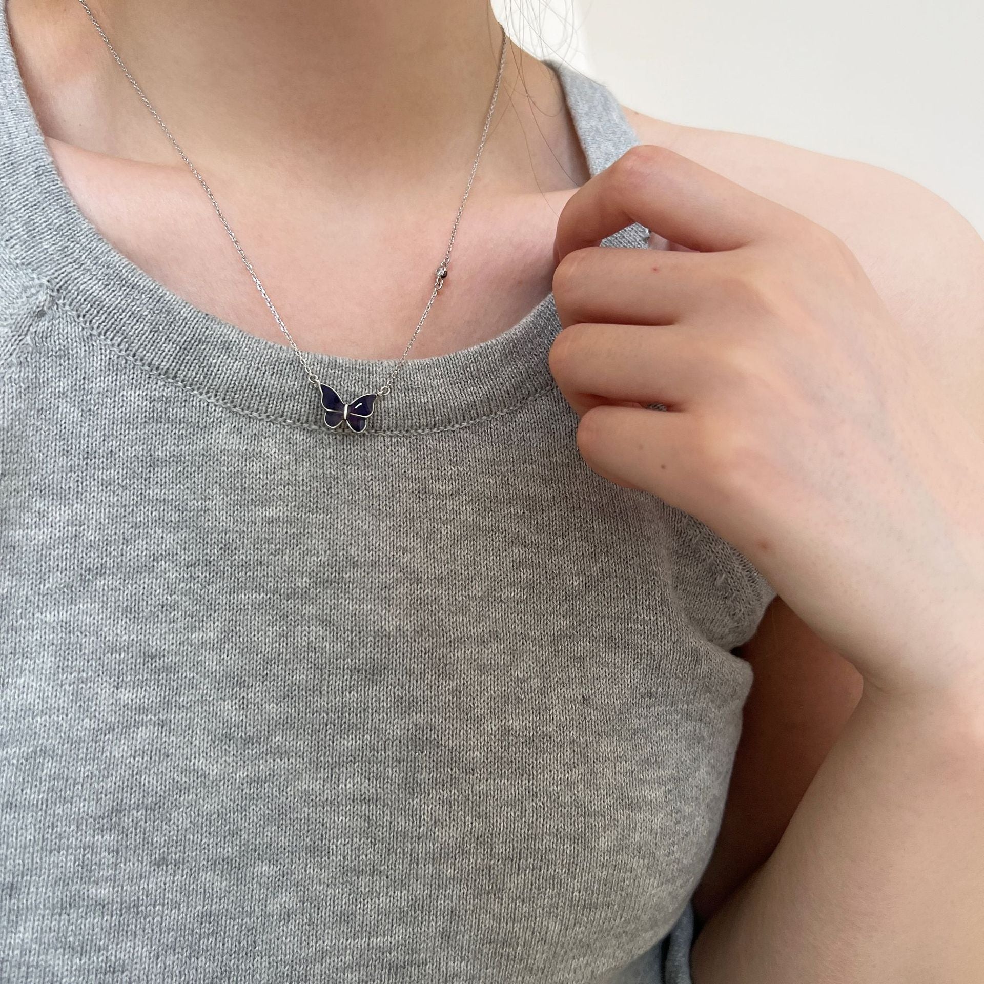Heat Sensitive Colourful Butterfly Necklace
