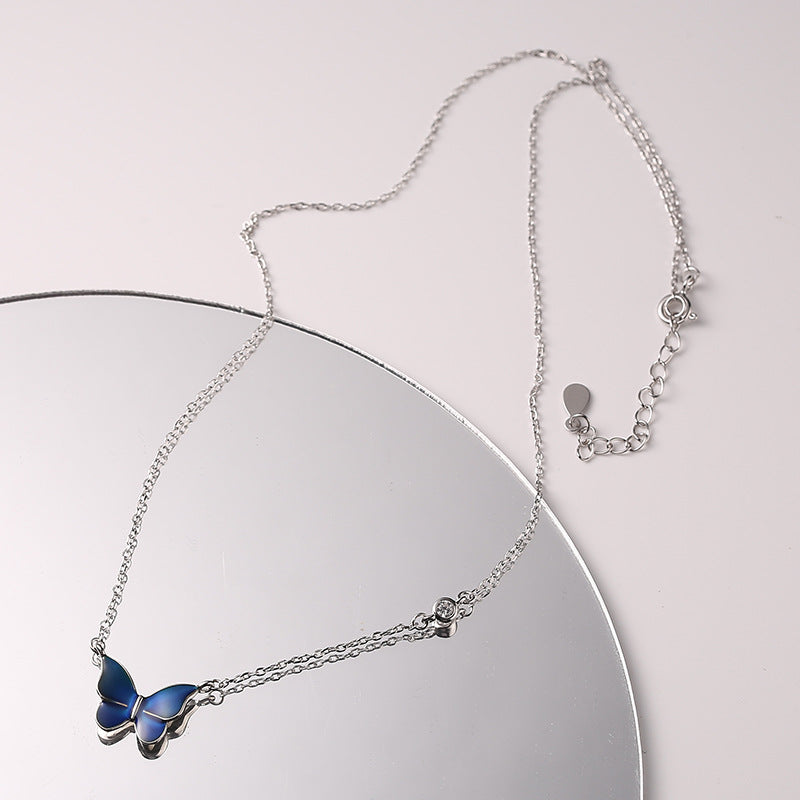 Heat Sensitive Colourful Butterfly Necklace