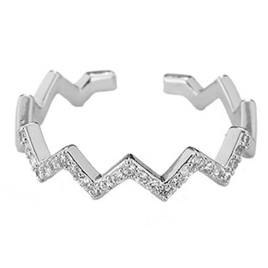 Adjustable Highs & Lows Wave Ring