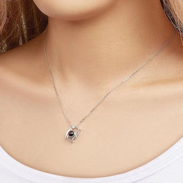 Camera Shaped Customized Photo Necklace