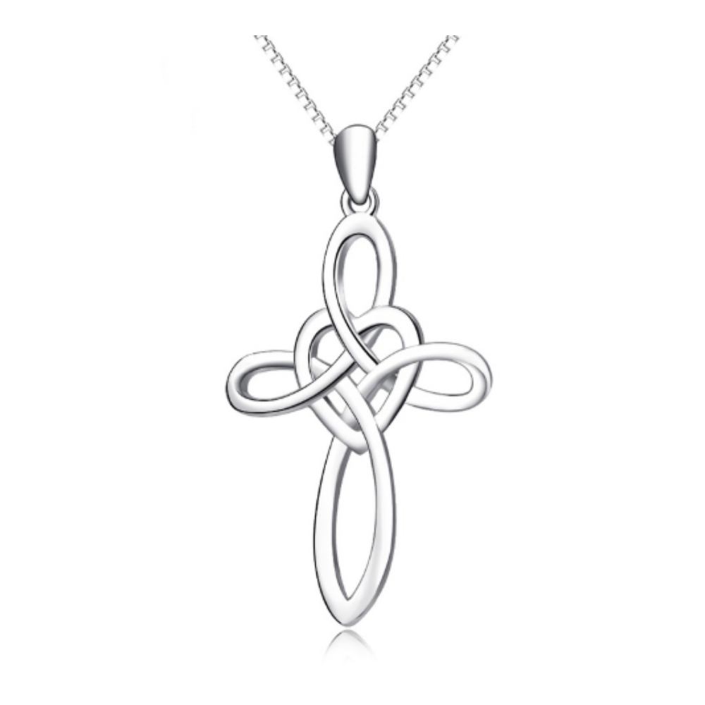 925 silver christening cross necklace for girls