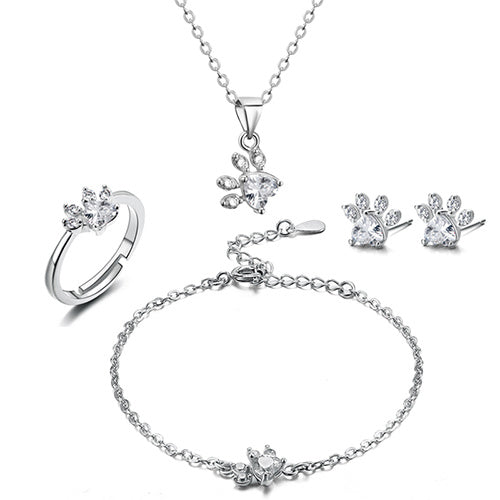 Get the Cute Paw Ring Jewelry Set – Perfect for Pet Lovers