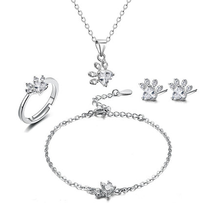 Get the Cute Paw Ring Jewelry Set – Perfect for Pet Lovers