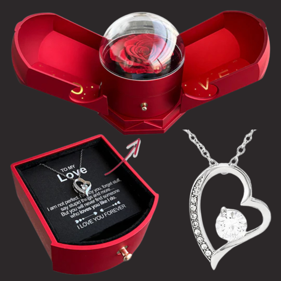 To My Love Necklace - Rose Box