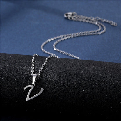 Mens Necklace with Initial