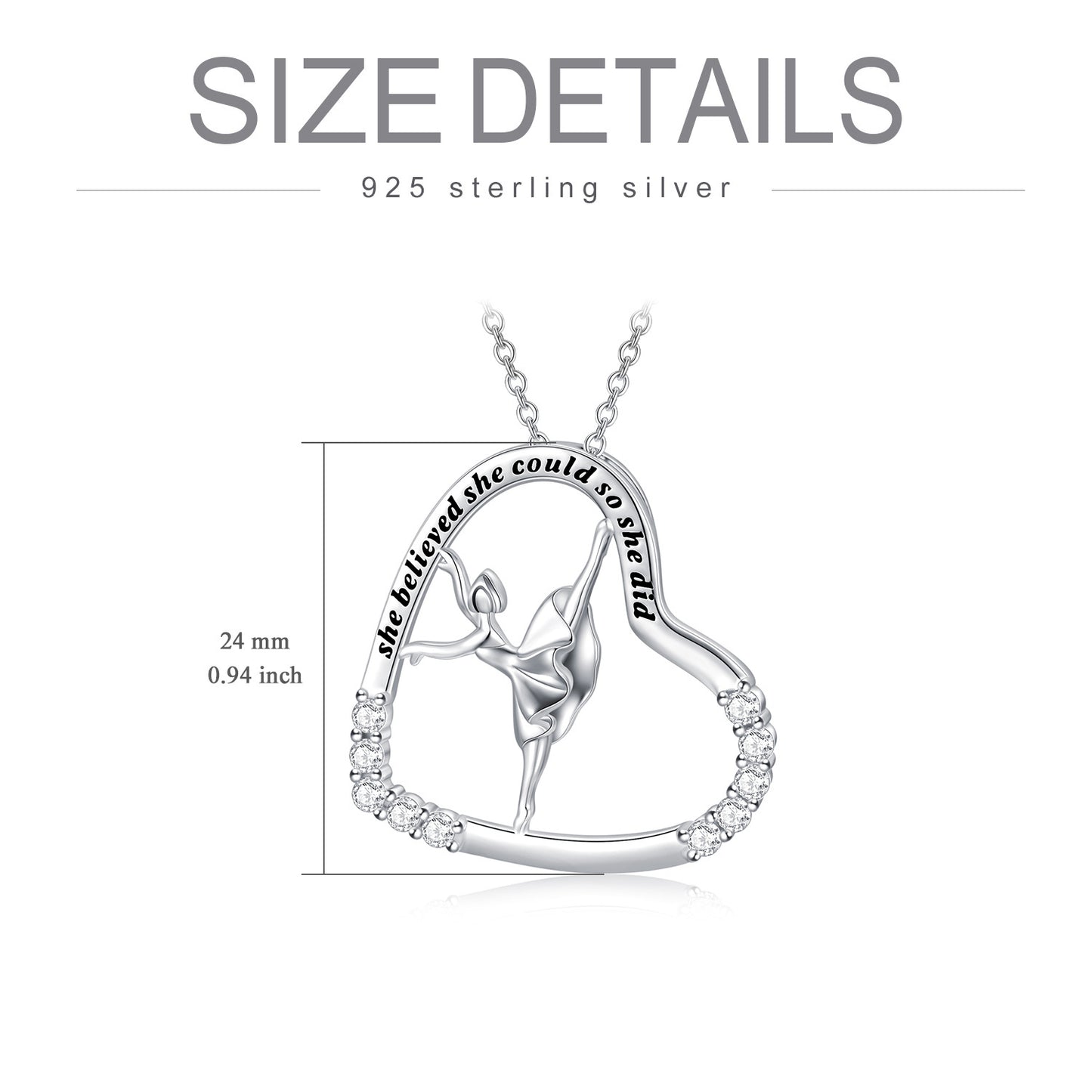 Mother and Daughter Necklace - 925 Silver