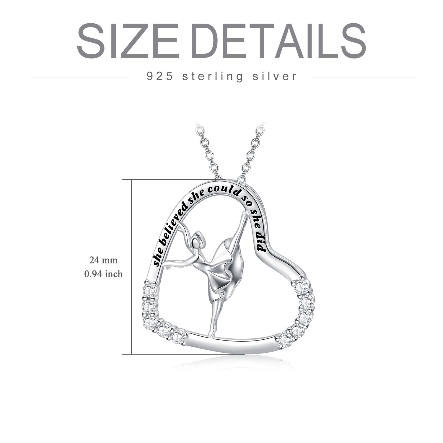 Mother and Daughter Necklace - 925 Silver