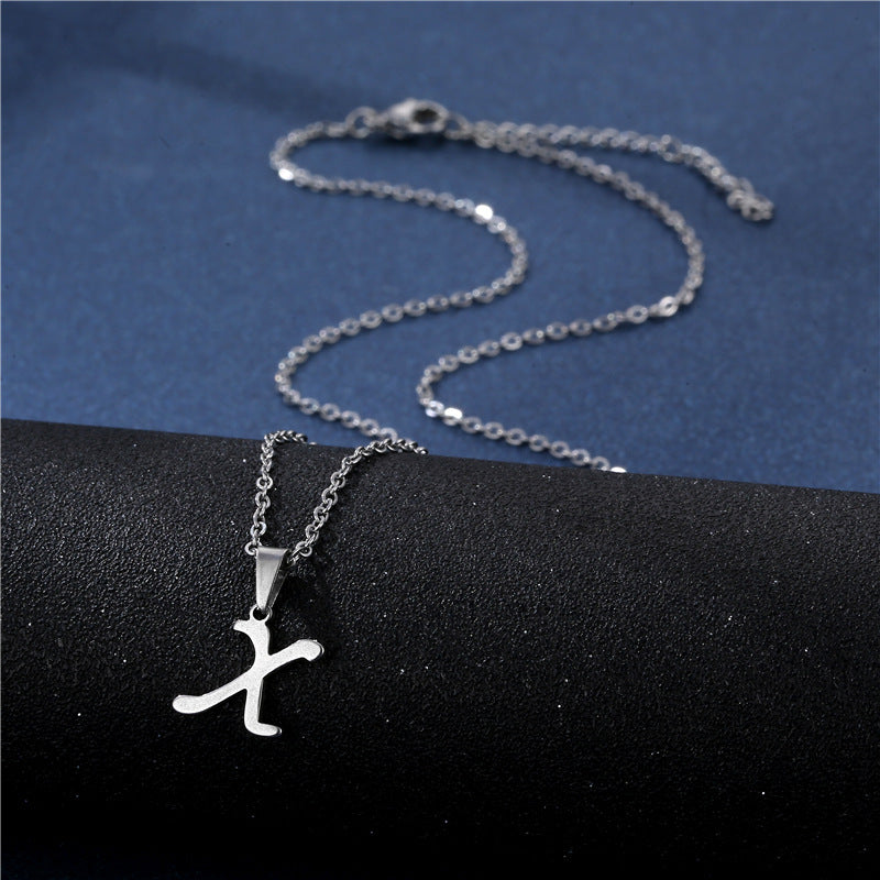 Mens Necklace with Initial