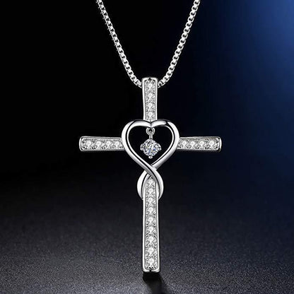 Faith Cross Birthstone Pendant Necklace - Gold-Plated