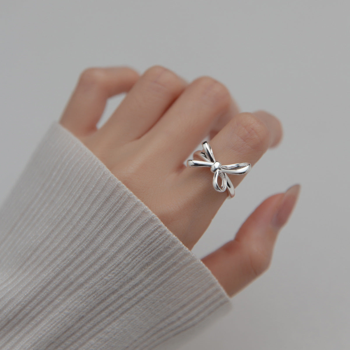 Shine with the S925 Silver Bow Ring – Fashionable Women's Jewelry