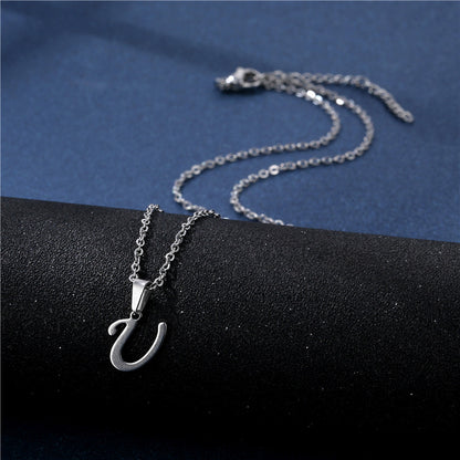 Mens Necklace with Initial