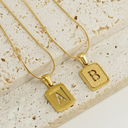 Couple Initial Necklace - Silver/Gold