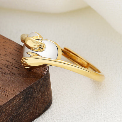 Get the Perfect Valentine's Gift: Adjustable Heart-shaped Hug Love Ring