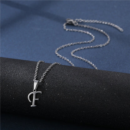 Mens Necklace with Initial