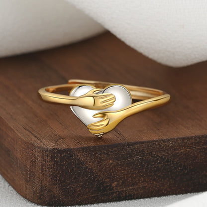 Get the Perfect Valentine's Gift: Adjustable Heart-shaped Hug Love Ring