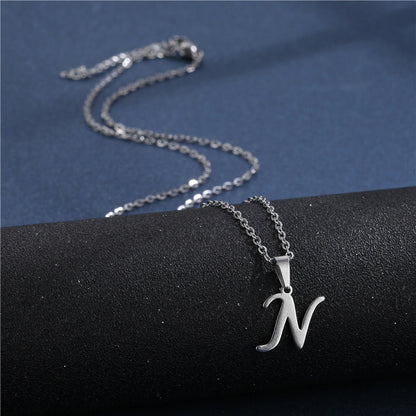 Mens Necklace with Initial