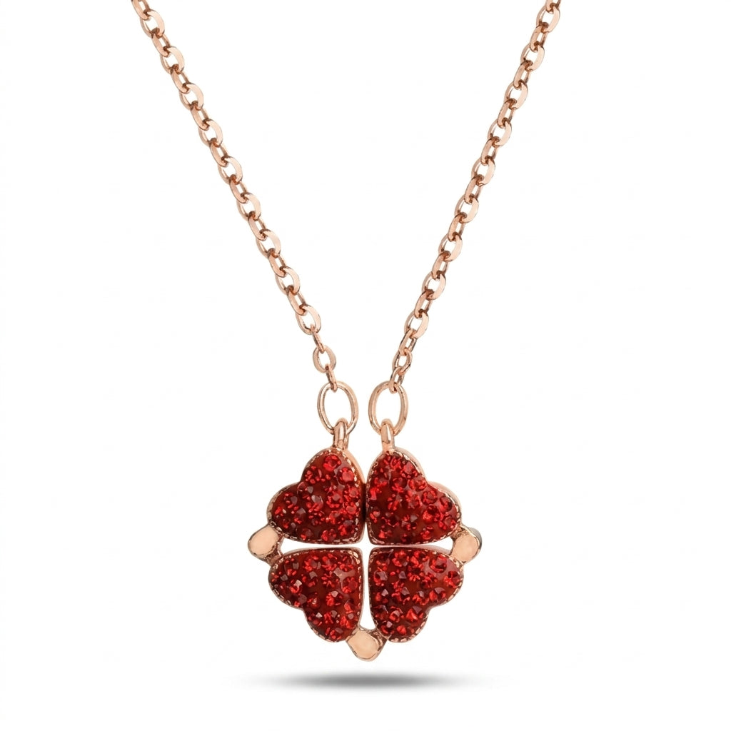 Magnetic Heart Necklace - Red