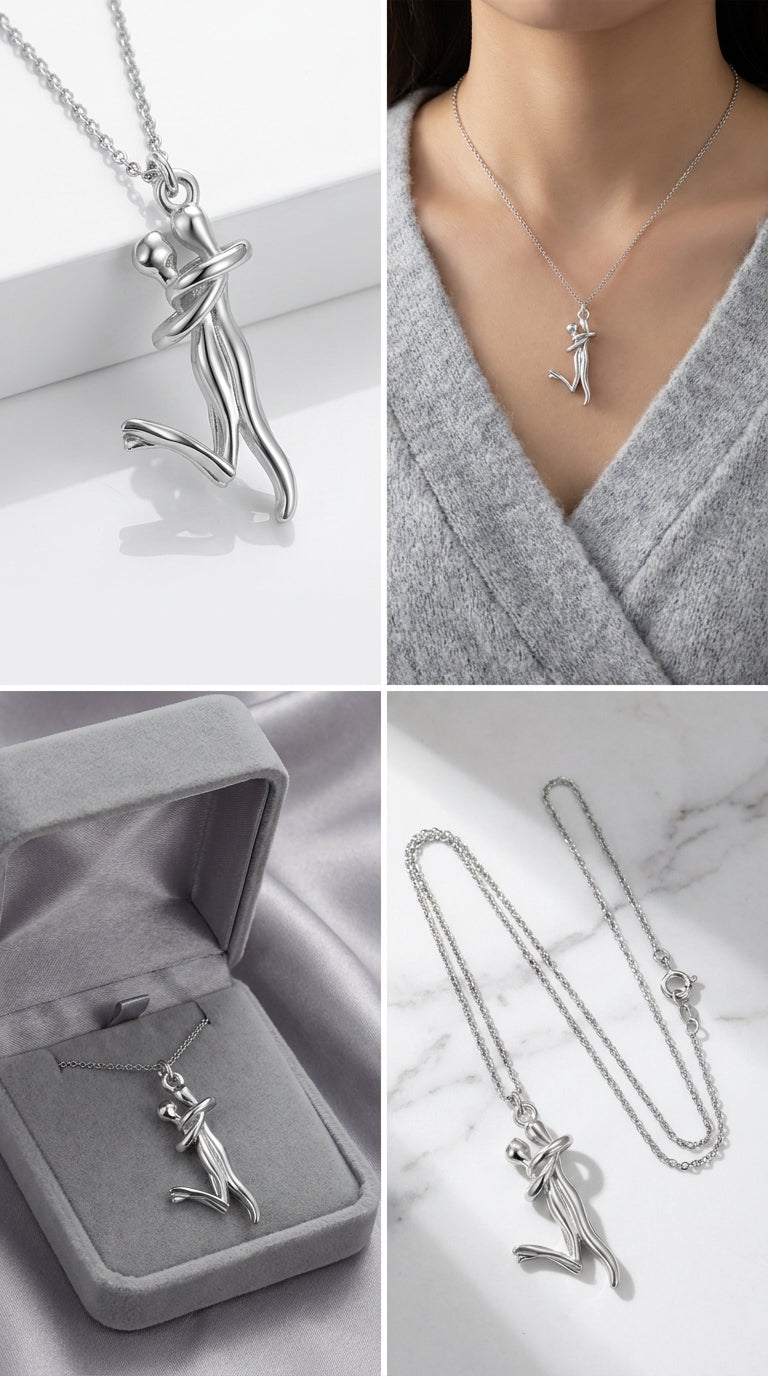 Silver Hug Necklace