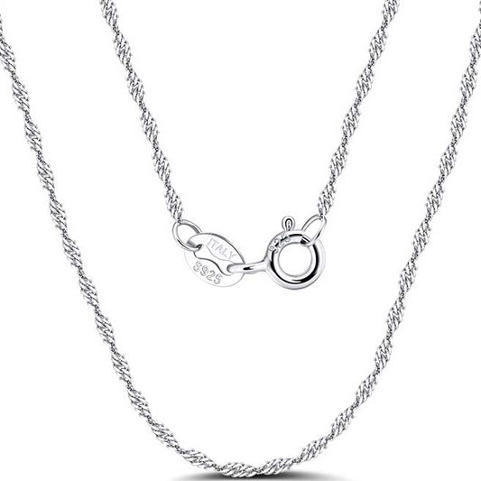 925 Sterling Silver Chain Necklace | Minimalist Silver Chain for Women and Men