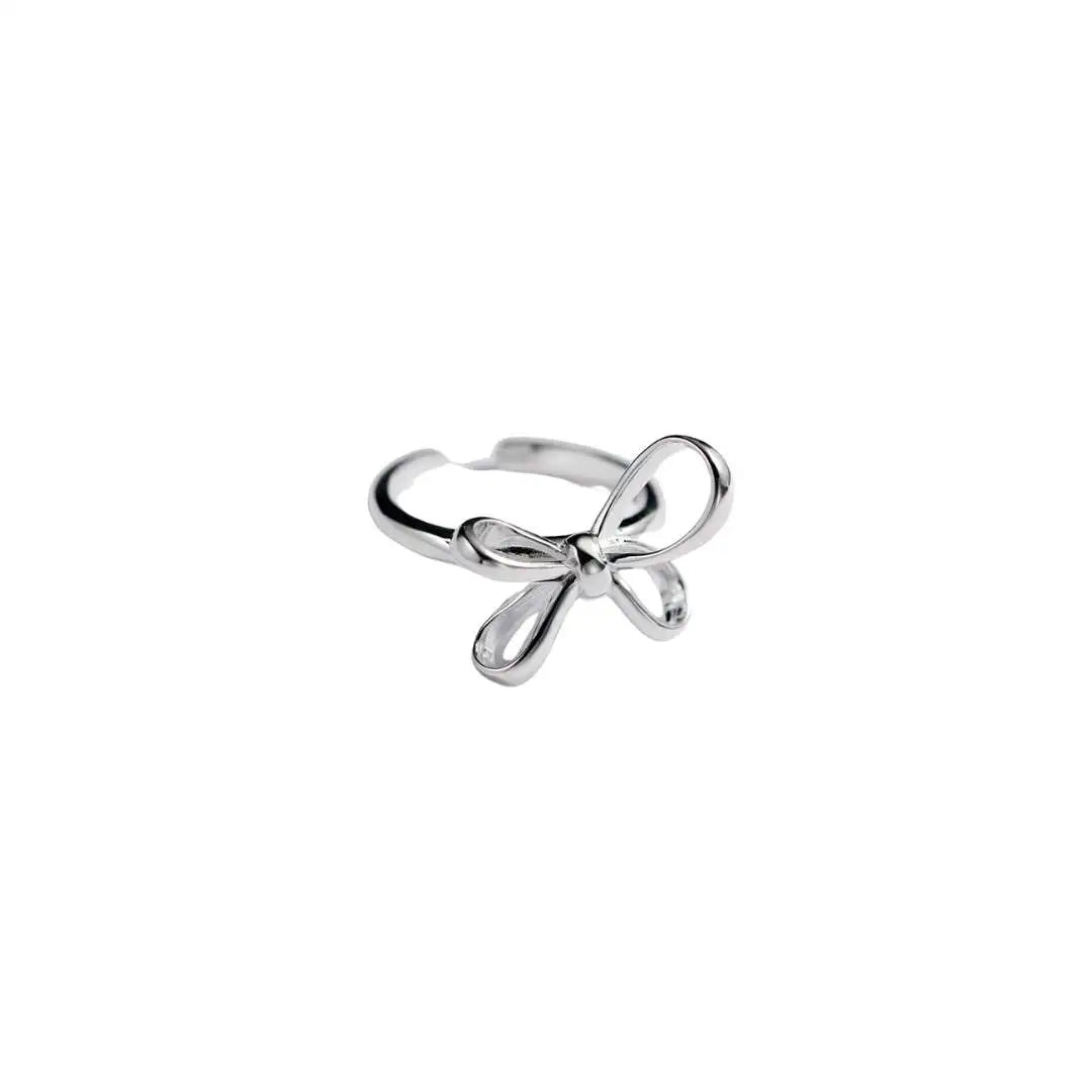 Shine with the S925 Silver Bow Ring – Fashionable Women's Jewelry