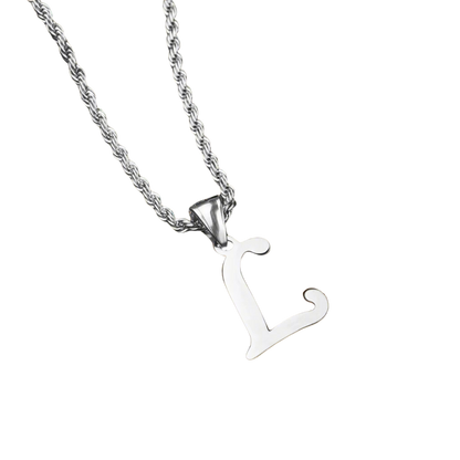 Mens Necklace with Initial